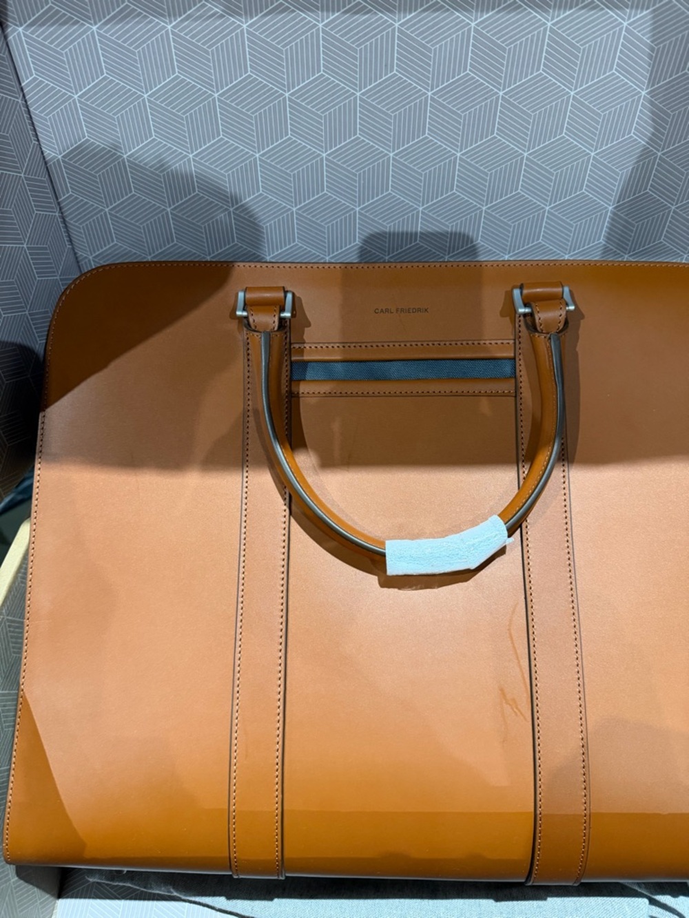 Carl Friedrik Cognac  Leather weekender Palissy Bag.